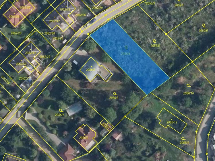 Prodej stavebního pozemku - 1000 m2, Praha 5 - Radotín